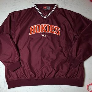 Vintage 90s Y2K Virginia Tech Hokies Pullover Windbreaker Maroon XL VT ProPlayer